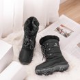 thumbnail image 5 of Dream Pairs Kids Boys & Girls Winter Mid Calf Knee High Waterproof Winter Outdoor Snow Boots Nordic Black Size 12, 5 of 5