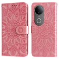 thumbnail image 4 of Funda tipo cartera GANGXUN para Vivo S20 Pro , diseño girasol, cuero PU, soporte, cierre magnético, tarjetero, 4 of 5