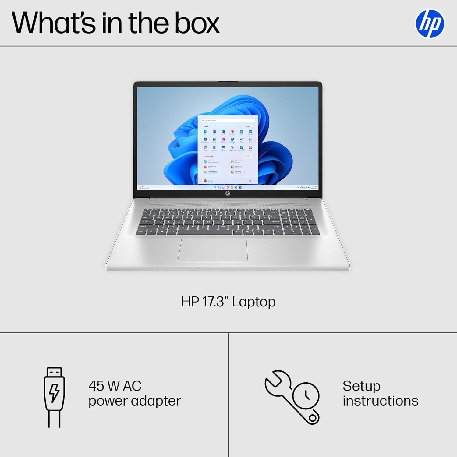 HP 17.3" Laptop Compurter for Business & Student , 8-Cores Intel i3-N305, 32 GB RAM, 2 TB SSD, Anti-Glare Display, Windows 11 Pro, Bluetooth 5.3, Silver