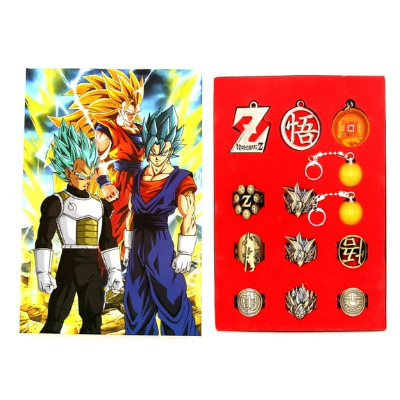 Shenron & Kame Symbol - DragonBall Z Necklace, Keychain, & Ring 13 pc. Pendant