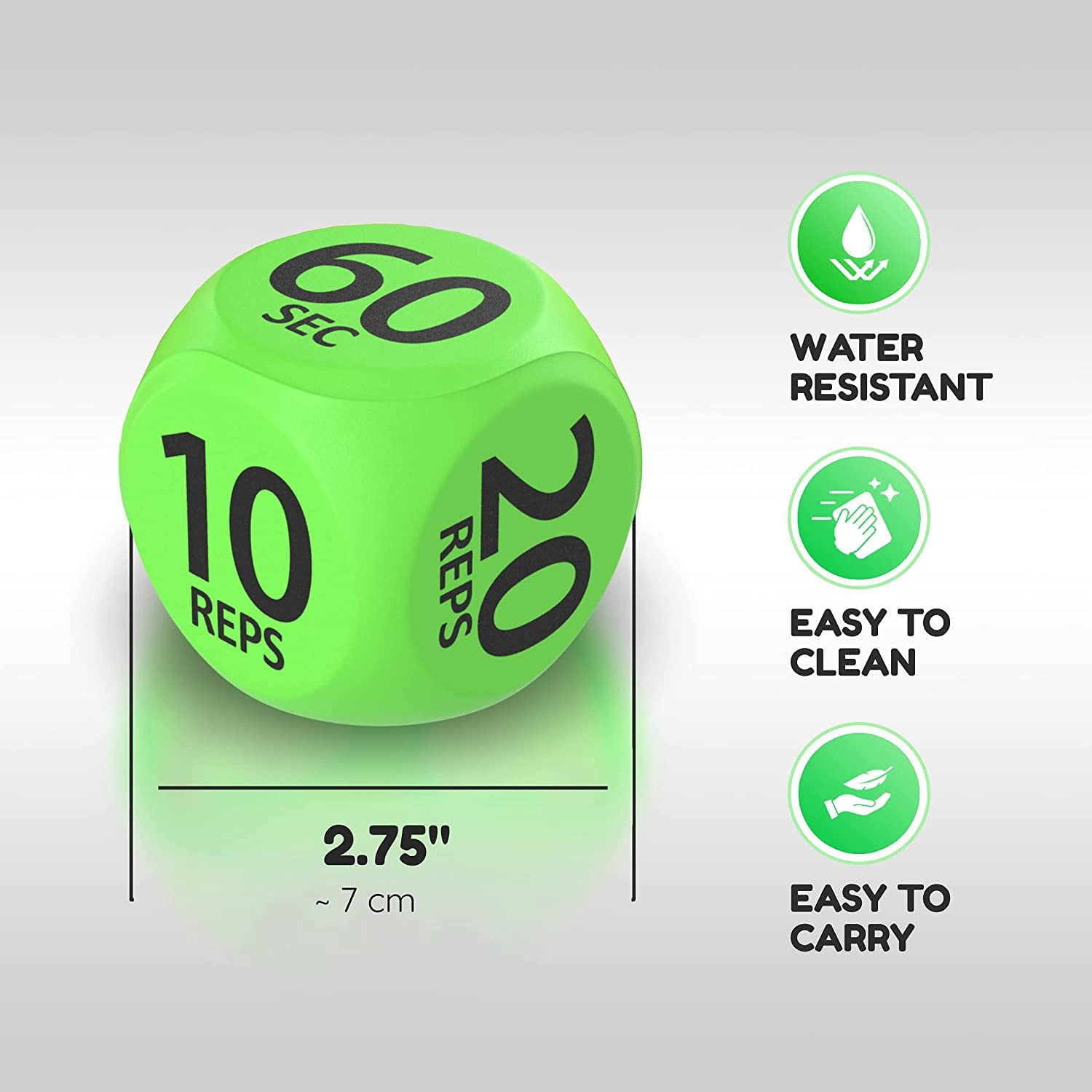 Skywin Workout Dice - 2 Pack, Yellow, Fun Exercise Dice for Solo or Group Classes, 6-Sided Foam Fitness Dice Great Dynamic Exercise Equipment