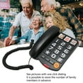 thumbnail image 4 of Corded Landline Telephone, One Touch Dialing Big Button Telephone LD 269SP Multifunction  For Seniors White,Black, 4 of 8