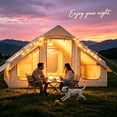 thumbnail image 6 of Lilypelle 4-6 Person TPU Inflatable Hot Tent with Stove Jack, 4-Season Waterproof Camping Glamping House, Quick 5-Min Setup with Hand Pump, Featuring 420D UPF50+ Oxford Fabric & Mesh Windows, 6 of 10