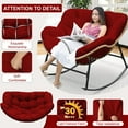 thumbnail image 6 of XXLYY Outdoor Rocking Chair Cushions – 6.3" Thick Waterproof Papasan Egg Chair Pad with Ties, Comfortable Round Seat Cushion for Living Room, Patio, Porch, or Balcony, 6 of 7