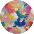 thumbnail image 2 of Addison Rugs Mayfield Premium Machine Washable Transitional Abstract Blush Round Rug, 8' x 8', 2 of 6