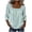 Light Green, variant on Women's 3/4 Sleeve Blouse Square Neck Eyelet Lace Trim Babydoll Tunic Tops Summer Casual Loose Peasant Shirts (Light Green, L)