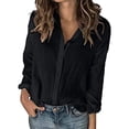 thumbnail image 2 of Clearance Sales Super Soft Wrinkle Free Button Down Shirts for Women Formal Work Dress Blouses Tops Womens Button Down Shirts Boyfriend Long Sleeve Oversized Blouses Tops, 2 of 5