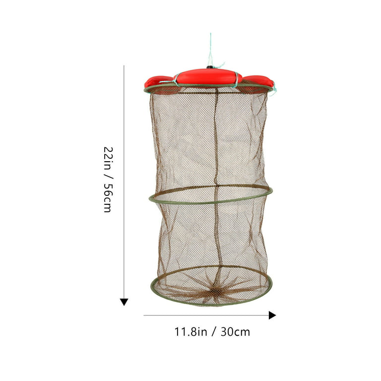 Foldable Floating Fishing Basket for Caught Fish, Portable Collapsible Mesh  Fishing Bait Storage Cage Fishing Bucket