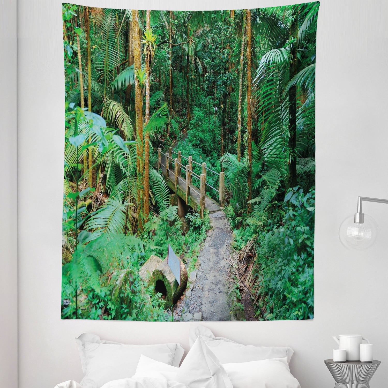 Natural Jungle Theme Poster Indian Wall Hanging 100% Cotton Home Decor Throw Art 