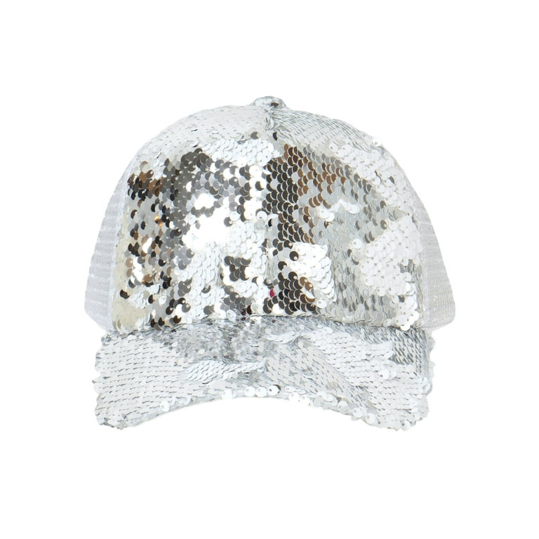 Black and Silver Sequin Reversible Cap Black and Silver Sequin Reversible Cap