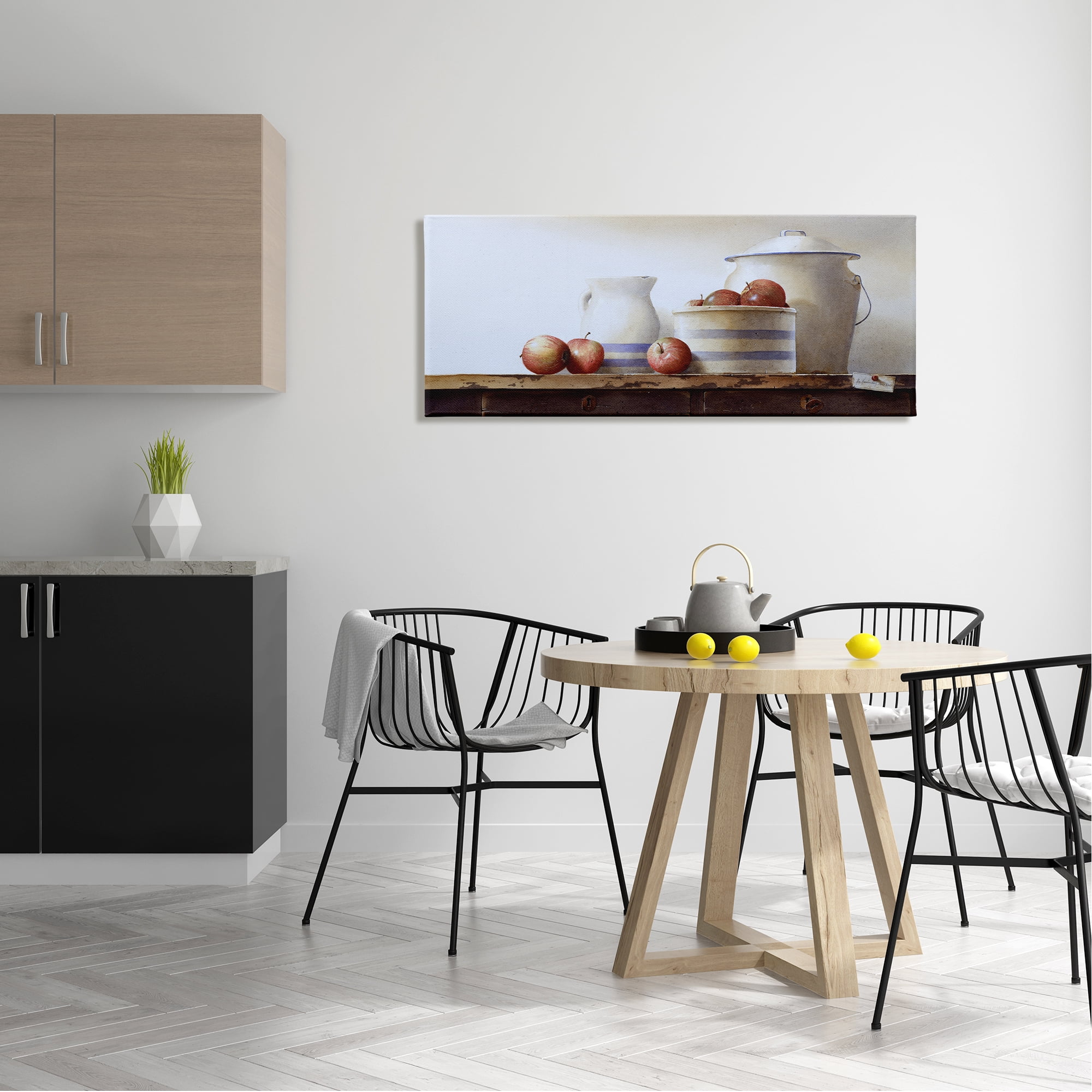 Stupell Industries Farmhouse Apples Still Life Food & Beverage Painting Gallery Wrapped Canvas Art Print Wall Art, 48 x 20
