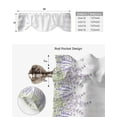 thumbnail image 5 of Lavender Floral Vintage Short Window Curtain Adjustable Tie Up Valance for Living Room Kitchen Window Drapes, 5 of 6