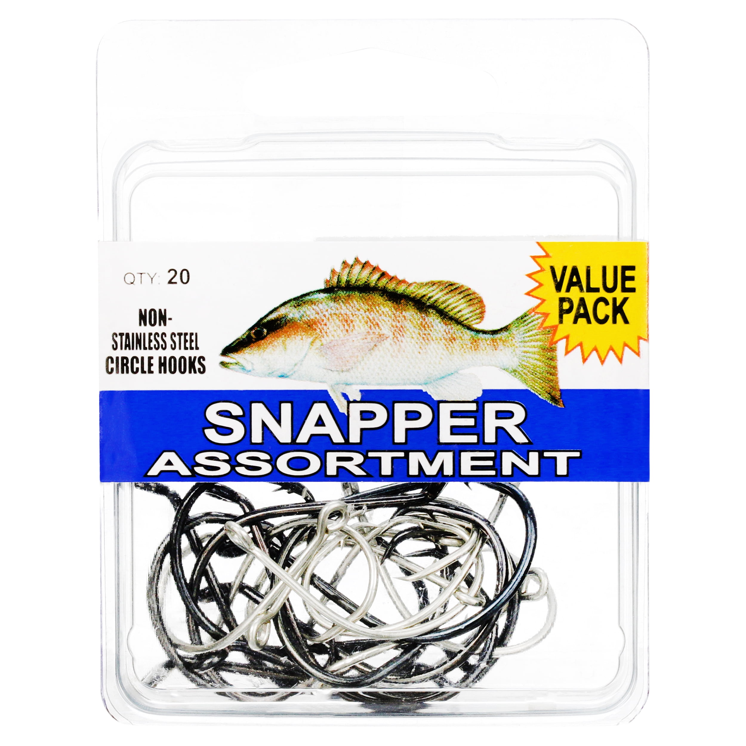 eagle claw 357 maga fishing hooks Eagle Claw SPRDSNPW Snapper Hook Assortment, Assorted Size