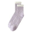 thumbnail image 2 of Wiyuqeen Women Fuzzy Socks Fluffy Cozy Socks Warm Winter Socks Super Soft Thick Socks Comfy Fleece Lined Socks Cute Color Block Home Socks, 2 of 3