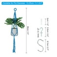 thumbnail image 2 of Unique Bargains Macrame Hanging Planter, 2 Pack 31' Plant Holders for Indoor Decor, Blue, 2 of 5