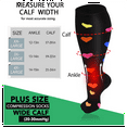 thumbnail image 5 of 1 Pairs Plus Size Compression Socks for Women and Men Wide Calf 20-30mmhg Extra Large Knee High Support for Circulation, 5 of 8