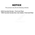 thumbnail image 2 of Transit Auto Front Rear Disc Brake Rotors and Semi-Metallic Pads Kit for Car Hyundai Sonata K8F-101089, 2 of 11