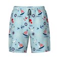 thumbnail image 4 of Lsque Mens Swim Trunks Sailboats Anchors Pattern - Bathing Suit Compression Liner - Beach Swim Shorts Swimwear - (S-3XL) - Stretch Quick Dry -Medium, 4 of 9