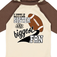 thumbnail image 4 of Inktastic Little Sister and Biggest Fan Football Player Girls Long Sleeve Baby Bodysuit, 4 of 5