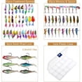 thumbnail image 3 of 66pcs Fishing Hooks Spoon Lure Kits Spinnerbait Wobbers Hard Metal Spoon Bait Minnow Crankbait Walleye Salmon Trout Fishing Hook Swivels Assorted Color Artificial Saltwater Fishing Tackle Accessories, 3 of 8