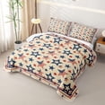 thumbnail image 3 of Manfei Grunge American Flag Quilt King,Red Navy Stars King Coverlet Set,3pcs, 3 of 7