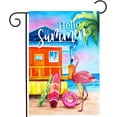 thumbnail image 2 of Hello Summer Flamingo Garden Flag 12 x 18 Inch Small Vertical Spring Summer Tropical Beach Double Sided Seasonal Decoration Outside Decor for House Home Yard, 2 of 6