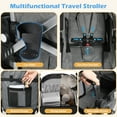 thumbnail image 5 of babyeap 2 in 1 Baby Stroller,Foldable Lightweight Carriage Reversible Bassinet Pram for Toddler,Travel Stroller with with Cup Holder、Storage Bag,Gray, 5 of 10