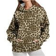 thumbnail image 3 of VBTAPA Oversized Hoodies for Women Leopard Print Hooded Sweatshirt Drop Shoulder Long Sleeve Pullover Hoodie with Kangaroo Pocket Y2K Streetwear Hoody Tops Multicolor XXL, 3 of 7