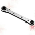 thumbnail image 4 of Adjustabl Ratchet Wrench Double Head Reversible Opening Changing Refrigeration Tools Car Repairing Ratchet Spanner Hand Tool (Silver), 4 of 8