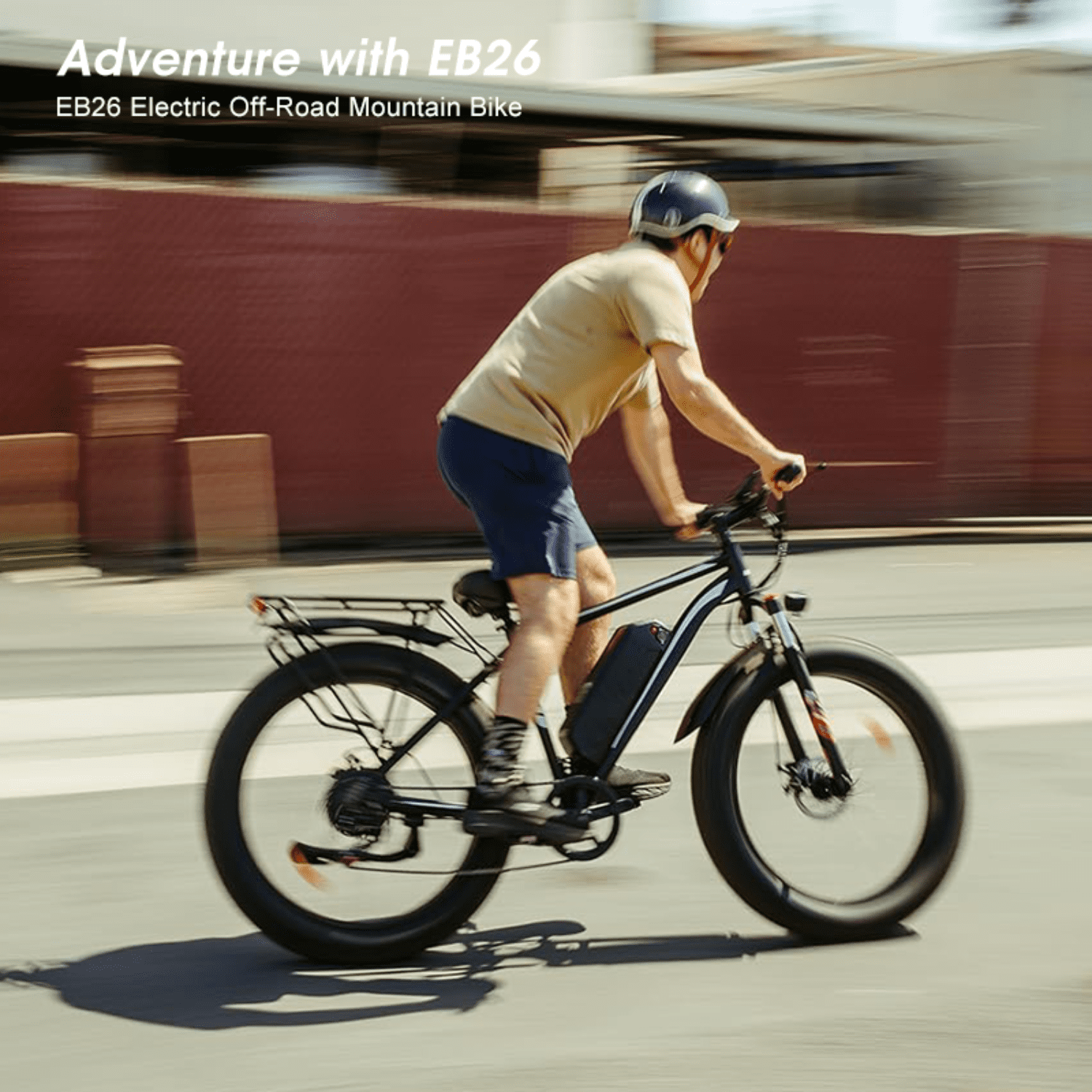 EB26 Adult Electric Bike (Black), 1000W brushless motor, top speed 28 mph, high-carbon steel frame, 48V electric mountain bike, UL 2849 certified