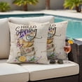 thumbnail image 2 of Outdoor Pillow Cover Lavender Flowers Floral Lemon Set of 2 Waterproof Throw Pillowcases Leaves Jar Decorative Patio Furniture Pillows for Couch Garden Indoor & Outdoor Use, 2 of 9