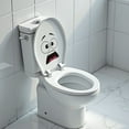 thumbnail image 5 of 3D Surprised Face Toilet Decal, Funny Toilet Stickers for Bathroom, Waterproof Toilet Cover Lid Decals(2PCS), 5 of 5
