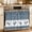Peacock Blue, variant on Blue Grey Wooden Oven Skirt Curtain 27"Wx20"L, Waterproof Ruffled Stove Cover Skirt with 8 Ribbon Ties, Farmhouse Vintage Cabin Stripes Decorative Oven Door Curtain for Kitchen Dishwasher Cabinet