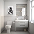 thumbnail image 2 of ZHONGYUTONG Funny Animal Canvas Wall Art Bathroom Pictures Wall Decor Black and White Capybara Painting for Toilet Decor Framed (24.00" x 36.00"), 2 of 5