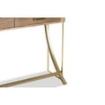 thumbnail image 6 of Baxton Studio Lafoy Modern and Contemporary Natural Brown Finished Wood and Gold Finished 2-Drawer Console Table, 6 of 9