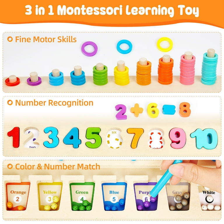 NANSIKE Laberinto educativo magnético de color y números, juguetes  Montessori 3 en 1 para niños de más de 3 años, rompecabezas de madera con  forma y – Yaxa Colombia