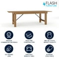 thumbnail image 4 of Flash Furniture Hercules Series 8' x 40" Rectangular Rustic Solid Pine Folding Dining Table, 4 of 14