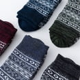 thumbnail image 5 of LEZMORE 5 Pairs Women's Wool Socks Gift Winter Warm Thickened Knit Comfortable Cozy Crew Socks, Womens Vintage Socks, 6-10, 5 of 7