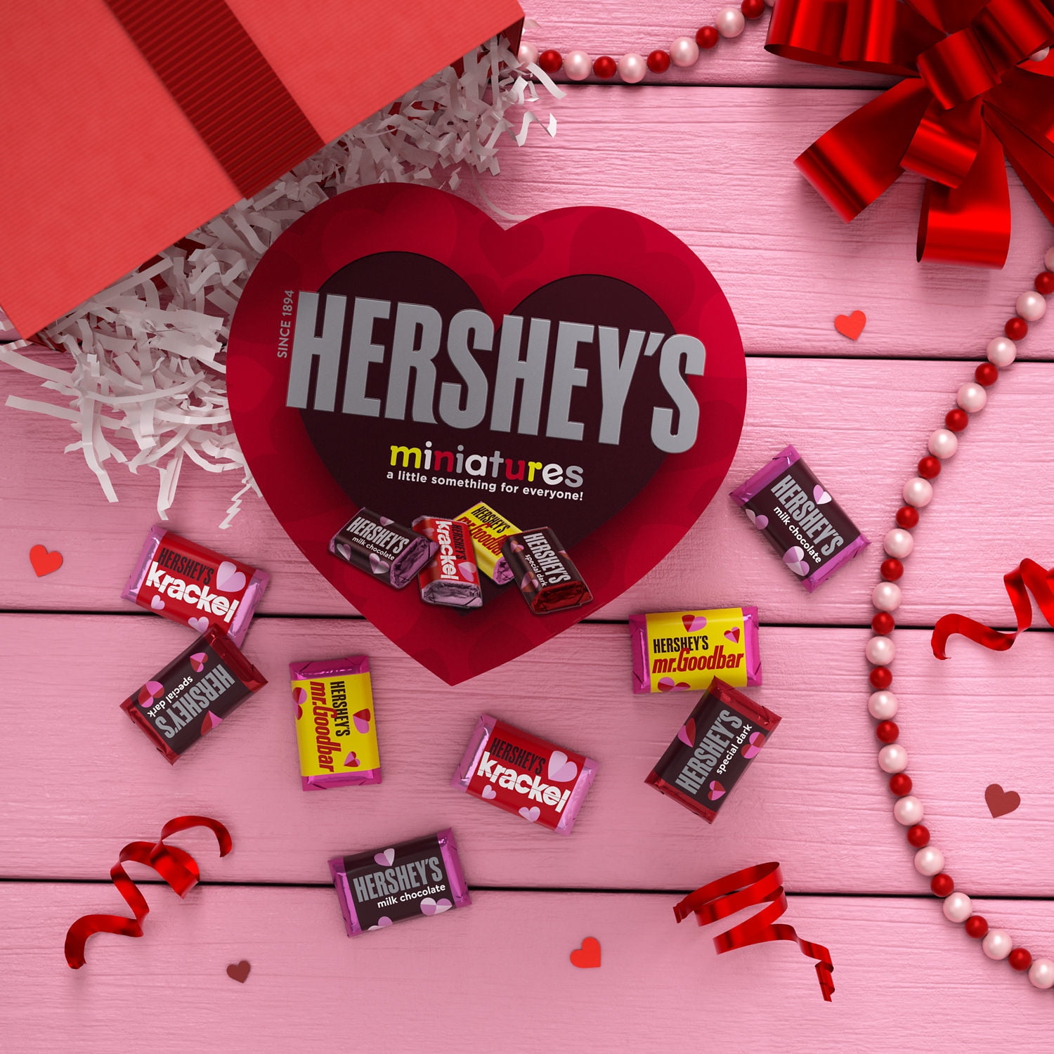 Hershey's Valentines Milk Chocolate Xoxo Mold, Mandm's Minis Milk Chocolate  Candies and Whitmans Sampler Solid Mi…