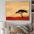 thumbnail image 2 of Designart "Harmony of African Trees I" Extra Large Floral Framed Wall Art - Global Orange Tree African Entryway Framed Wall Art, 2 of 7