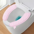thumbnail image 2 of VQPeo Thickened Polyester Toilet Mat, 2 Pcs Adhesive Glutinous Cover, Rainproof Bathroom Seat Pad for Home Bathroom Comfort, 2 of 6