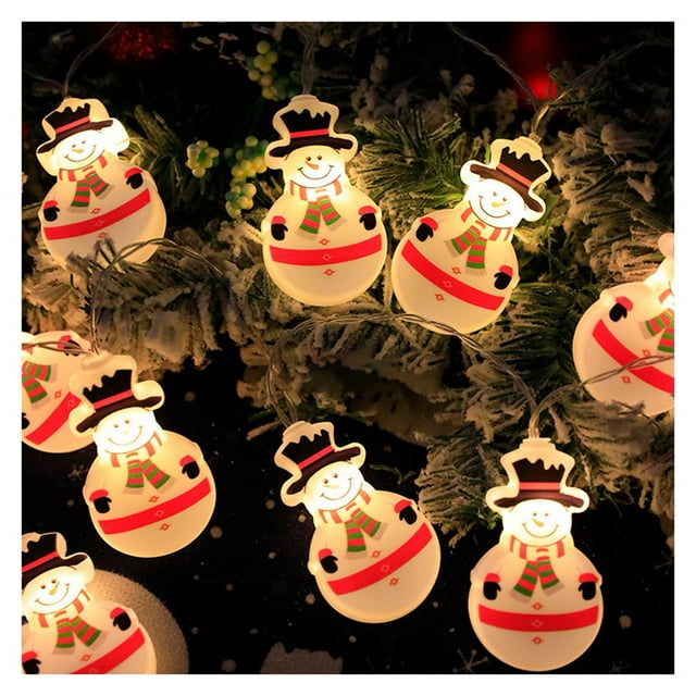 Santa Head Rope Lights Christmas Led Lights Santa Claus Led Lights Festive Waterproof Hanging Decor for Weddings Parties Home
