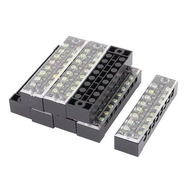 Unique Bargains 8Pcs 8P Dual Row  Screw Electric Wire Connection Barrier Terminal Strip 600V 15A