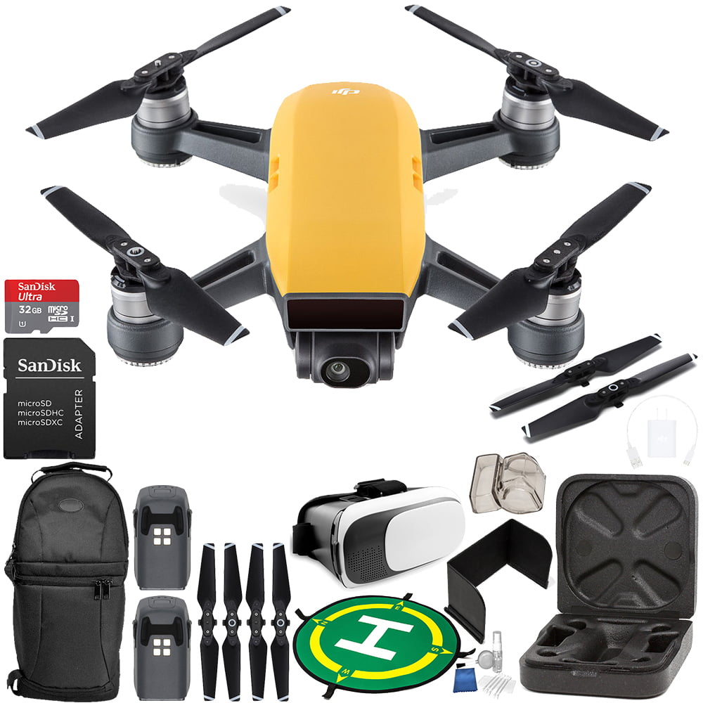 Spark Portable Mini Drone Quadcopter (Sunrise Yellow) EVERYTHING YOU NEED Essential Bundle - Walmart.com
