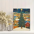 thumbnail image 2 of Christmas Tree Snowy Village Decorative Painting/Canvas Art， Perfect for Living Room， Bedroom， Dining Room， Office， Hallway， Kitchen， Entryway， Study Room， Hotel， Restaurant and Gallery Decor., 2 of 8