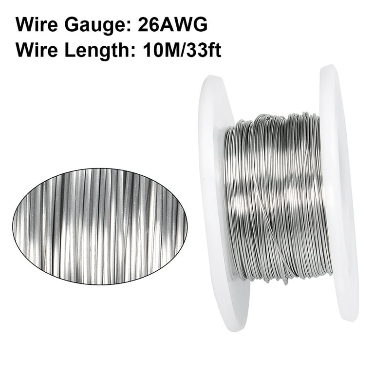 0.8mm 20AWG Heating Resistor Wire Wrapping, Nichrome Resistance Wires for  Heating Elements 65.6ft