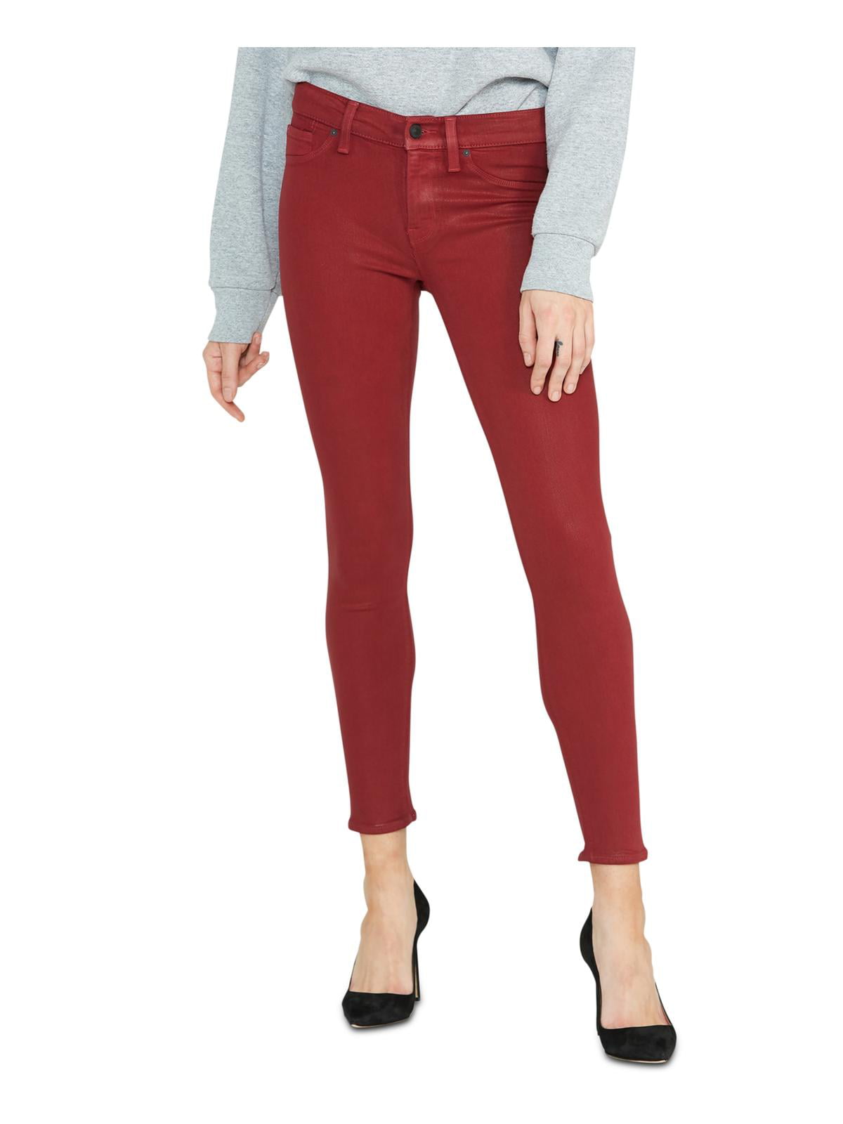 Womens Nico Denim Skinny Jeans Red 25 - Walmart.com