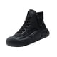 thumbnail image 5 of Zapatillas de deporte Yuyangstore para mujer con punta redonda suela gruesa elegantes zapatos casuales 37 negro, 5 of 8