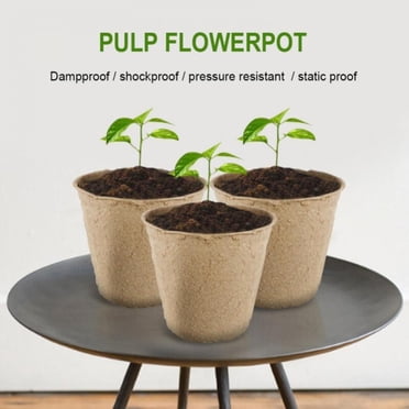 Branded 100 Pack Biodegradable Peat Pots - 2.4 Inch Seed Starting Paper Pulp Cups
