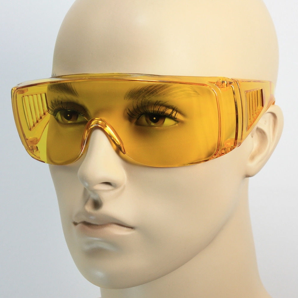 New Extra Large Fit Over Most Rx Glasses Sunglasses Safety Super Dark